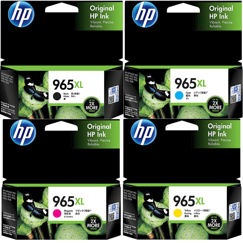 HP 965XL High Yield Ink Cartridge Black/Cyan/Magenta/Yellow Set Bundle 3JA84AA + 3JA81AA + 3JA82AA + 3JA83AA - SuperOffice