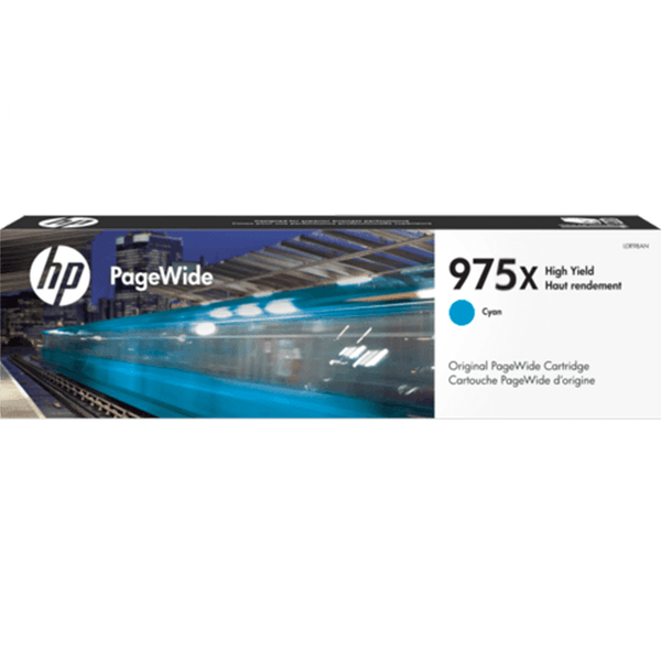 HP 975X Ink Toner Cartridge High Yield Cyan PageWide Pro Genuine L0S00AA L0S00AA - SuperOffice