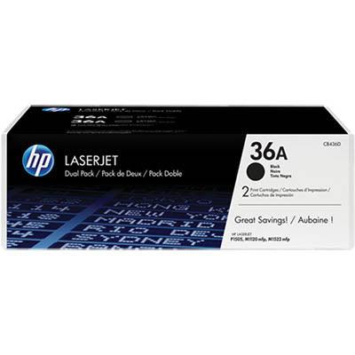 Hp Cb436Ad No.36A Toner Cartridge Twin Pack Black CB436AD - SuperOffice
