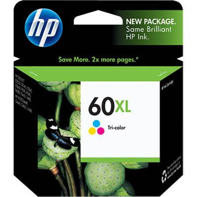 Hp Cc644Wa No.60Xl Ink Cartridge High Yield Tri Colour Pack Cyan/Magenta/Yellow CC644WA - SuperOffice