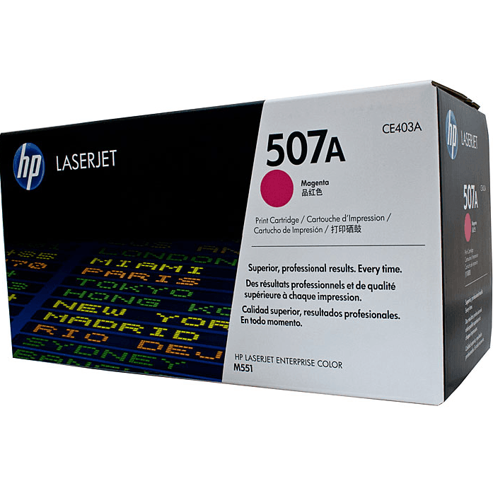 HP CE403A 507A Toner Ink Cartridge Magenta Genuine HTCE403 - SuperOffice