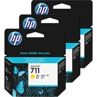 Hp Cz136A No.711 Ink Cartridge Yellow Pack 3 CZ136A - SuperOffice