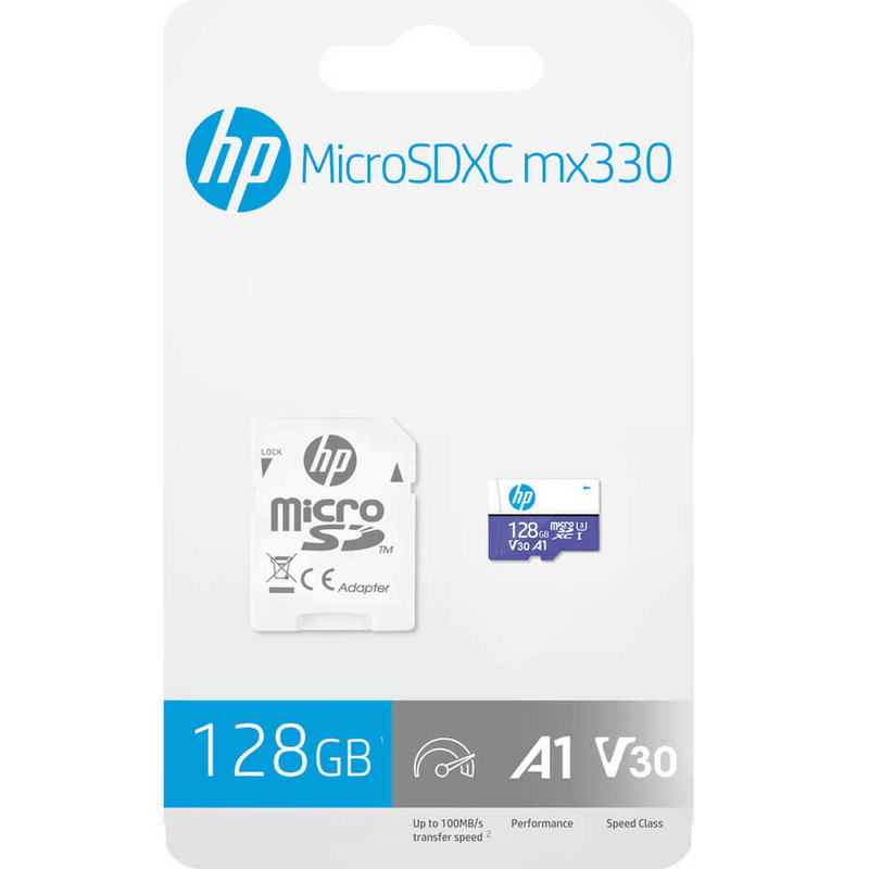 HP Micro SD Card MX330 A1 128GB U3 High Speed With Adaptor Class 10 HFUD128-MX330 - SuperOffice