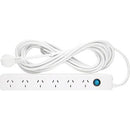 Jackson Powerboard 6 Point 5M Cord White 300353 - SuperOffice