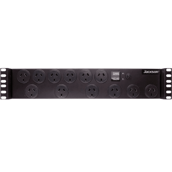 Jackson Rack Mounted Surge Protected 12 Outlet Power Board Master Switch RAC1200 - SuperOffice