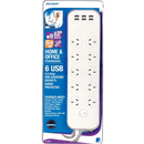 Jackson Surge Protected 10 Outlet 6 USB Power Board Master Switch PT1055 - SuperOffice