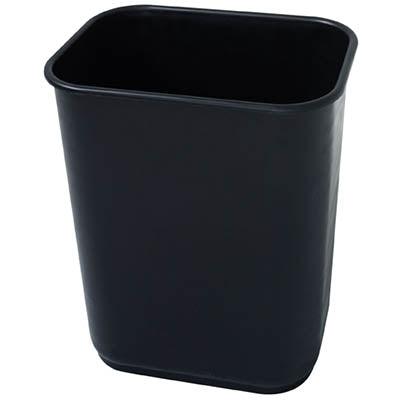 Jastek Plastic Rectangular Waste Bin 26.5 Litre Black 277720 - SuperOffice