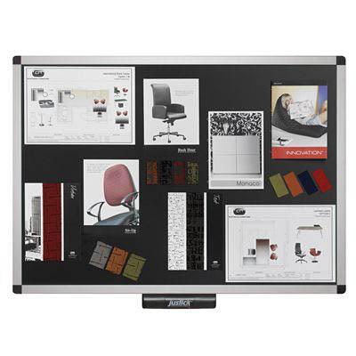 Justick Electro Adhesion Notice Board Large Xcu Frame 900 X 1200Mm Black JL503 - SuperOffice