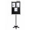 Justick Electro Adhesion Notice Board Lollipop Stand 600 X 900Mm Black JX600 - SuperOffice