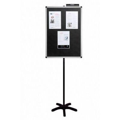 Justick Electro Adhesion Notice Board Lollipop Stand 600 X 900Mm Black JX600 - SuperOffice