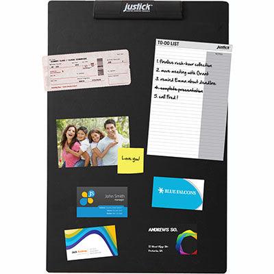 Justick Electro Adhesion Notice Board Mini Black JB301R - SuperOffice