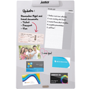 Justick Electro Adhesion Notice Board Mini With Overlay White JB303R - SuperOffice