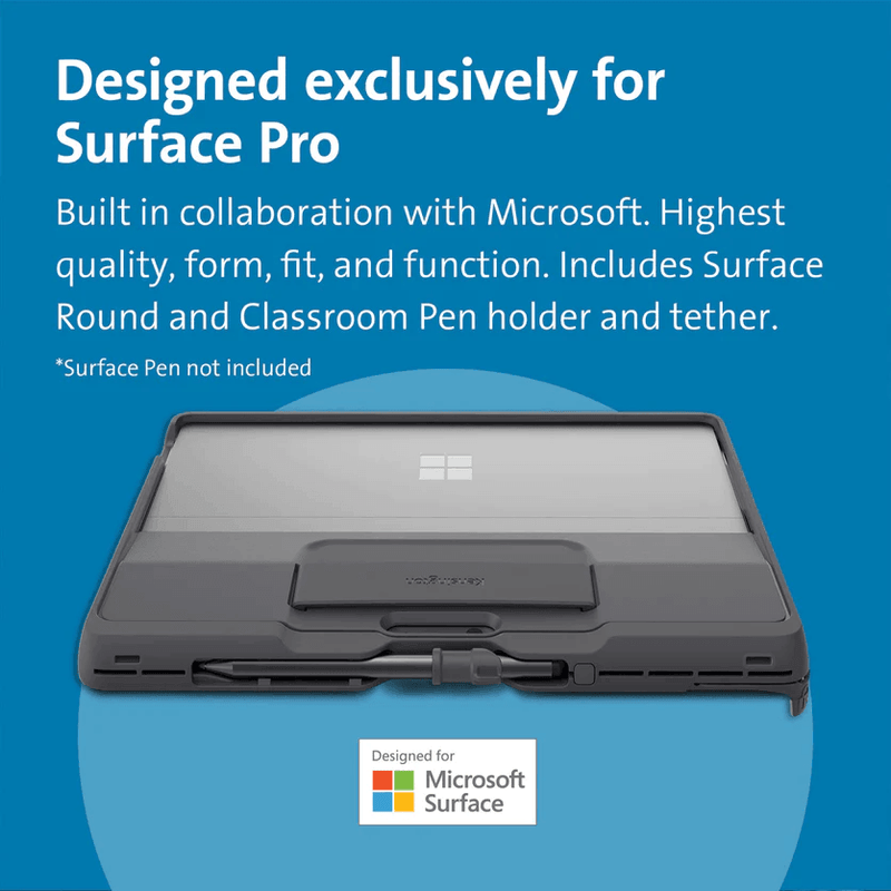 Kensington BlackBelt Rugged Zwarte Beschermhoes Voor Surface Go, Op Militair Niveau Bescherm tegen vallen - Geïntegreerde Polsband Met Verbeterde Comfortabele Rand Voor Schrijven En Tekenen Kensington BlackBelt Rugged Zwarte Beschermhoes Voor Surface Go, Op Militair Niveau Bescherm tegen vallen - Geïntegreerde Polsband Met Verbeterde Comfortabele Rand Voor Schrijven En Tekenen