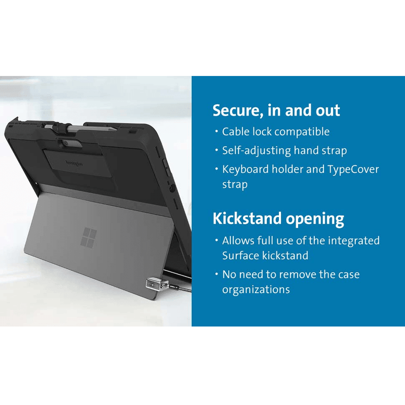 Kensington Blackbelt Rugged Case Shell Microsoft Surface Pro 8 Black 13" K97581WW - SuperOffice