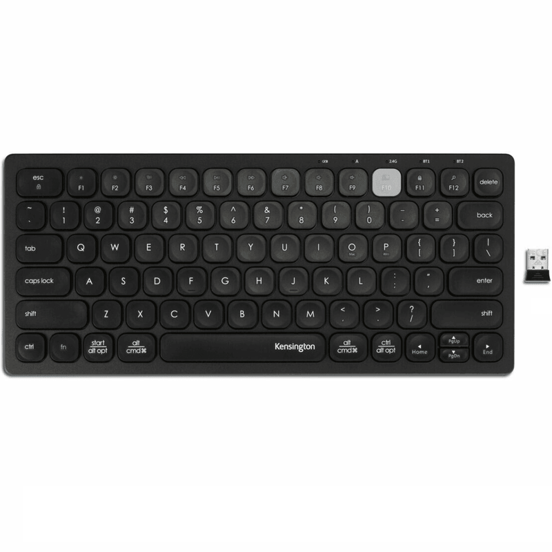 Kensington Compact Multi-Device Switchable Keyboard Wireless Bluetooth USB K75502US - SuperOffice