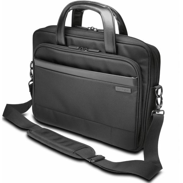 Kensington Contour 2.0 Business Laptop Briefcase Shoulder 14 Inch Bag Black K60388WW - SuperOffice