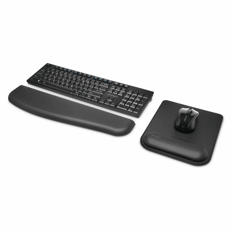 Kensington Ergosoft Mousepad Gel Wrist Rest Ergonomic Black Mouse Pad 55888 - SuperOffice