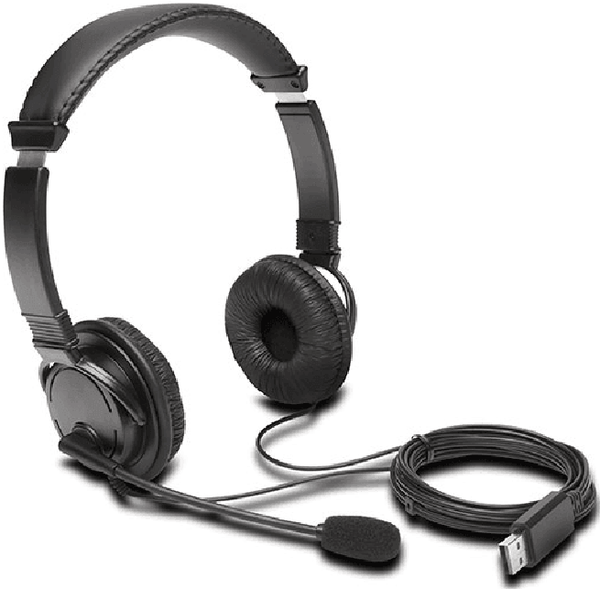 Kensington Hi-Fi USB Headphones Headset With Microphone Black 97601 - SuperOffice