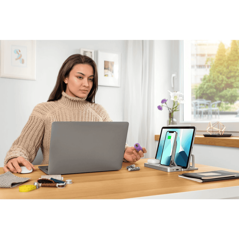 Kensington K59090WW StudioCaddy With Qi Wireless Charging Stand For Apple Devices iPhone Airpods K59090WW - SuperOffice