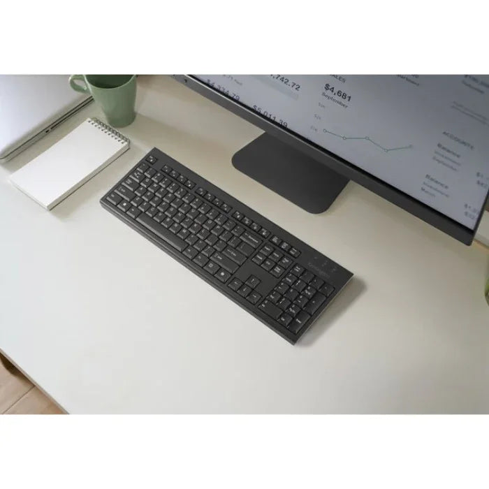 Kensington Keyboard EQ Rechargeable Wireless Full Size Black K75558NA - SuperOffice