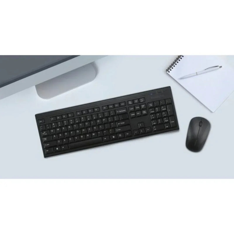 Kensington KM150 EQ Keyboard Mouse Wireless Desktop Set Black K75562NA - SuperOffice