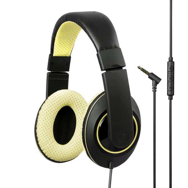 Kensington Over Ear Headphones With Inline Microphone Volume Control Yellow 33471GR - SuperOffice