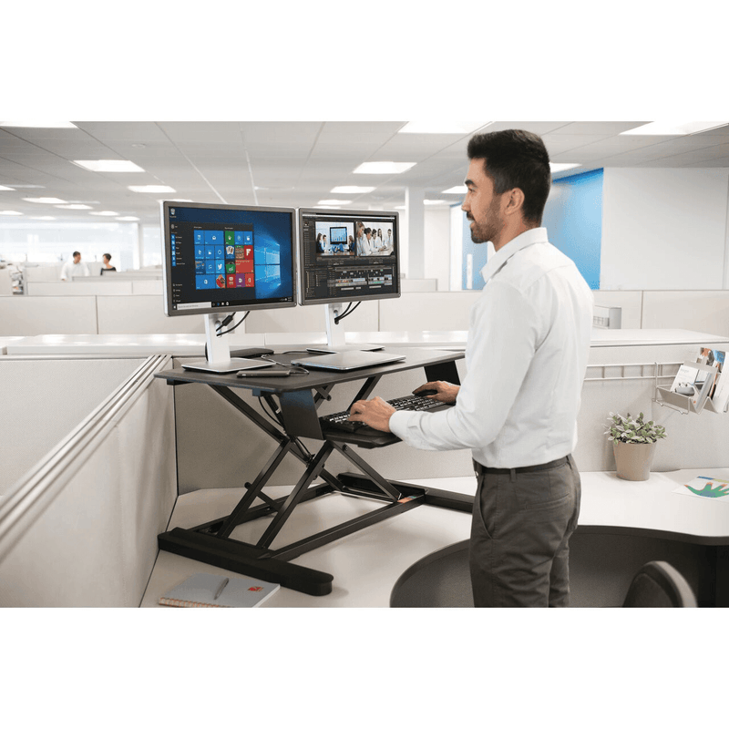 Kensington Smartfit Sit Stand Height Adjustable Workstation Black 52804 - SuperOffice