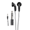 Kensington Stereo Earphones Black with 3.5mm to 6.5mm Stereo Adapter 33462 - SuperOffice
