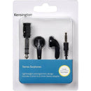 Kensington Stereo Earphones Black with 3.5mm to 6.5mm Stereo Adapter 33462 - SuperOffice