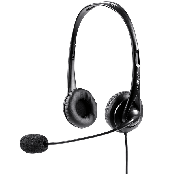 Kensington Stereo USB Headset With Mic And Volume Control Headphone Black 33468 - SuperOffice