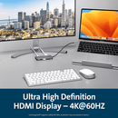 Kensington UH1400P USB-C 8-in-1 Driverless Laptop Dock Universal 8 Ports 85W Power Pass-Through K33820WW - SuperOffice