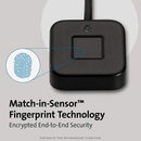 Kensington Verimark Desktop Fingerprint Key 2nd Factor Authentication Key U2F K62330WW - SuperOffice