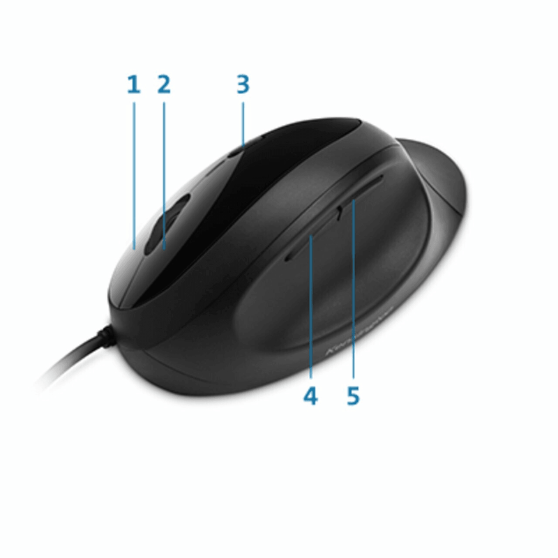 Kensington Vertical Ergonomic Mouse Black Ergo Wired K75403WW - SuperOffice