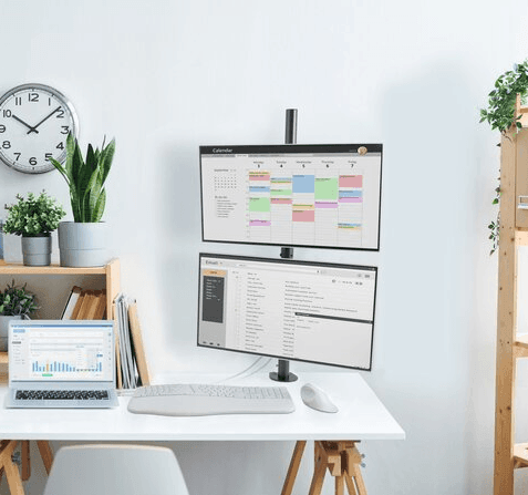 Kensington Vertical Stacking Dual Monitor Arm Black K53802WW - SuperOffice