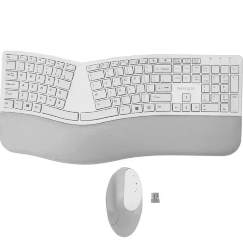 Kensington Wireless Ergonomic Keyboard and Mouse Combo Grey K75407US - SuperOffice
