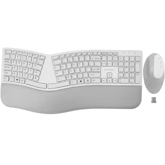 Kensington Wireless Ergonomic Keyboard and Mouse Combo Grey K75407US - SuperOffice