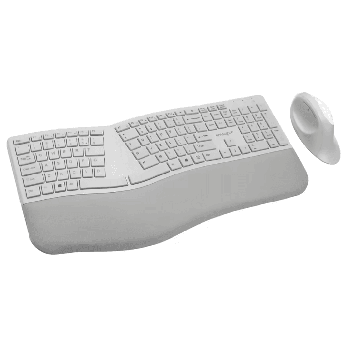 Kensington Wireless Ergonomic Keyboard and Mouse Combo Grey K75407US - SuperOffice