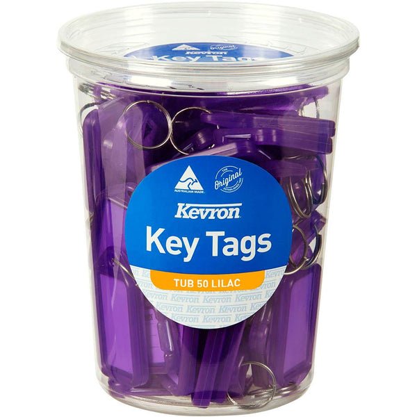Kevron Id5 Key Tags Lilac Tub 50 47050 - SuperOffice