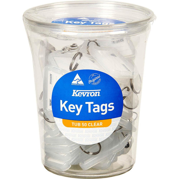 Kevron Id5 Keytags Clear Tub 50 47049 - SuperOffice