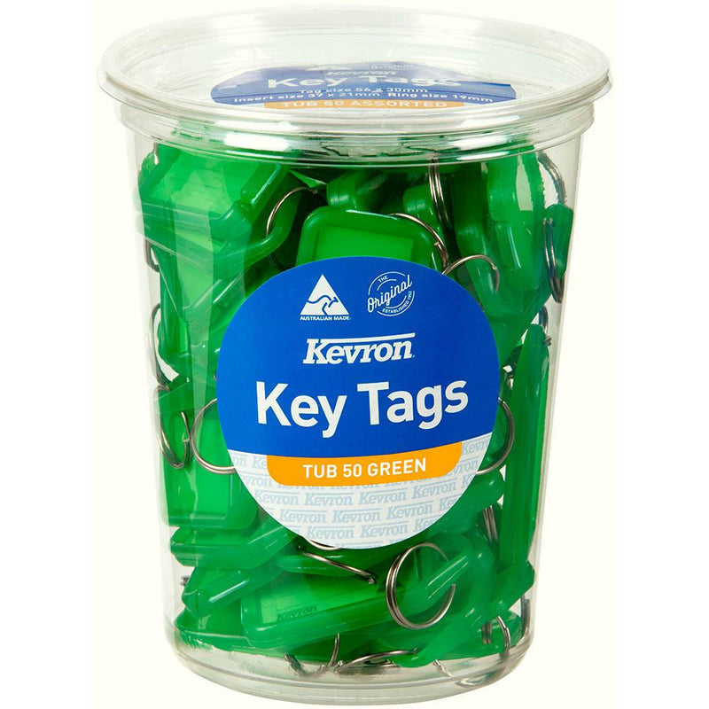 Kevron Id5 Keytags Green Tub 50 47051 - SuperOffice