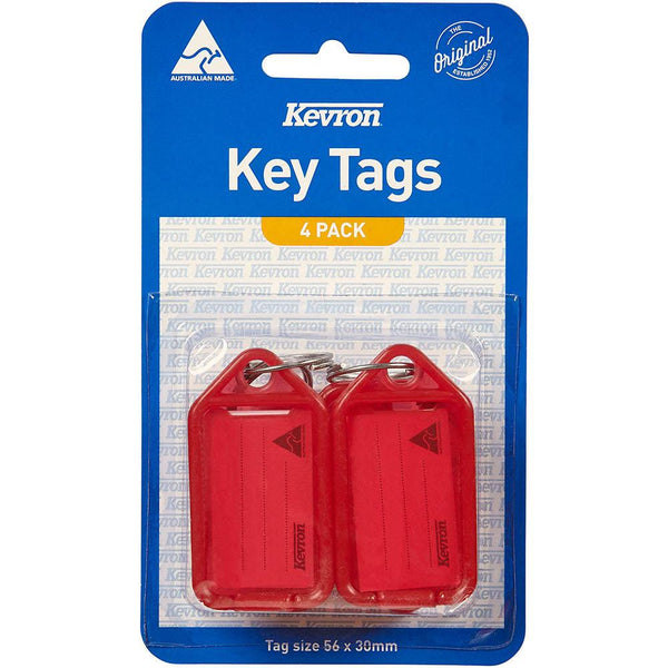 Kevron Id5 Keytags Red Pack 4 47039 - SuperOffice