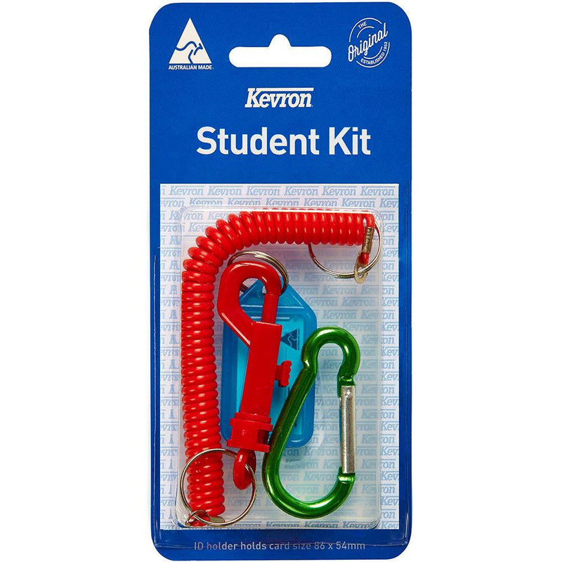 Kevron Student Kit Assorted Pack ID Card Holder/Retainer Cord/Carabiner/KeyTag 47042 - SuperOffice