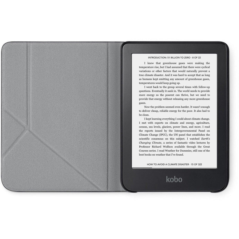Kobo Clara 2E SleepCover Case Cover eReader Microfiber Black N506-AC-BK-E-PU - SuperOffice