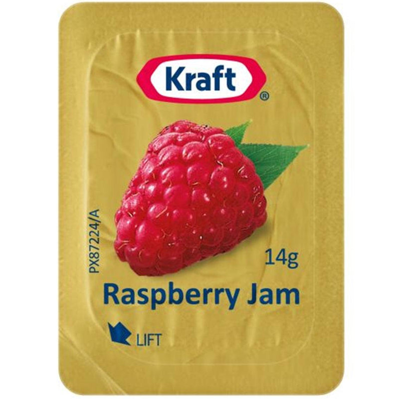 Kraft Heinz Raspberry Jam Individual Portions 14g 75 Carton Bulk Box 605198 - SuperOffice