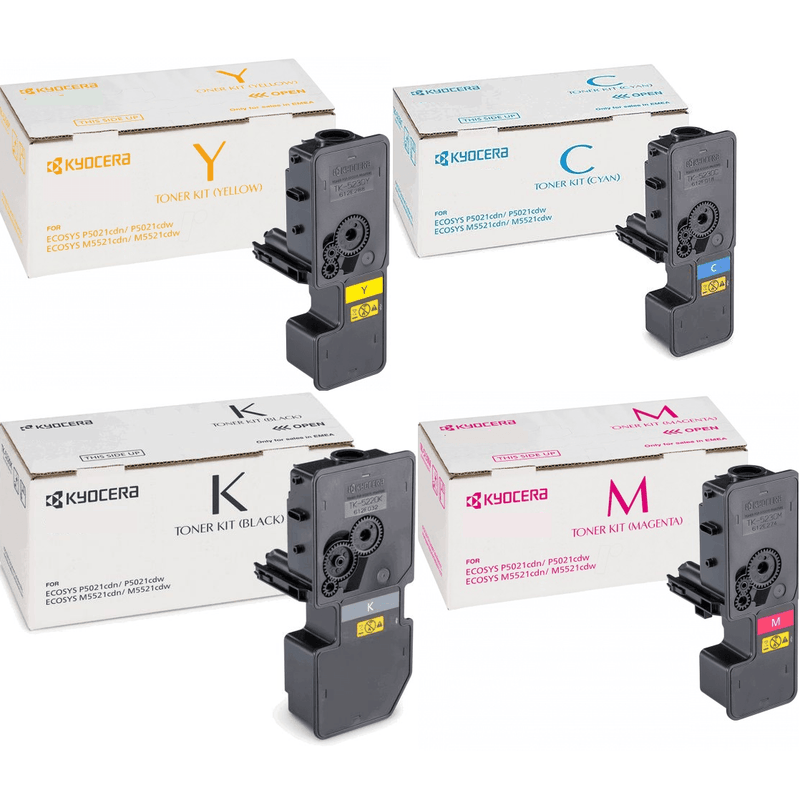 Kyocera TK-5224 Toner Ink Cartridge Black/Cyan/Magenta/Yellow Set Genuine EcoSys TK5224 TK-5224 Set - SuperOffice
