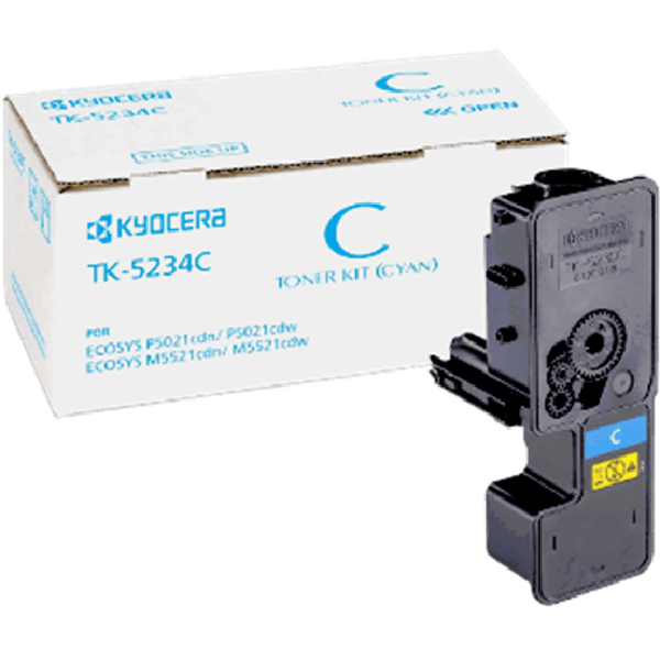 Kyocera TK-5234 Toner Ink Cartridge High Yield Cyan TK5234C EcoSys TK-5234C - SuperOffice