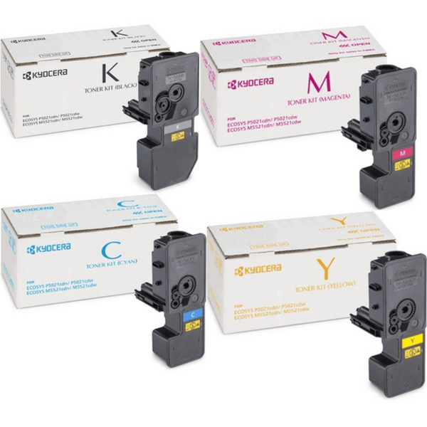 Kyocera TK5244 Toner Ink Cartridge Black/Cyan/Magenta/Yellow Set Genuine EcoSys 5244 TK-5244 (Set 4) - SuperOffice