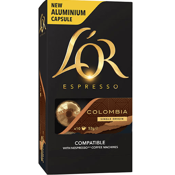 L'Or Espresso Coffee Pods Colombia Box 100 Nespresso Machine Compatible 4028629 (Box 100) - SuperOffice