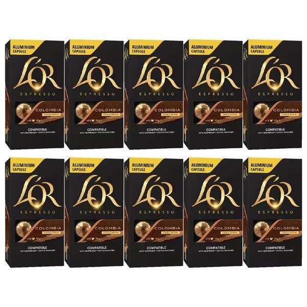 L'Or Espresso Coffee Pods Colombia Box 100 Nespresso Machine Compatible 4028629 (Box 100) - SuperOffice
