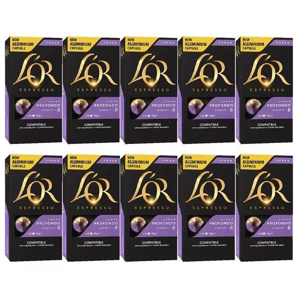 L'Or Espresso Coffee Pods Profondo 8 Intensity Box 100 Nespresso Machines Compatible 4028622 (Box 100) - SuperOffice
